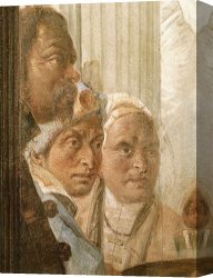 Cleopatra Testing Poisons on Condemned Prisoners Canvas Paintings - The Banquet of Cleopatra [detail #4] by Giovanni Battista Tiepolo